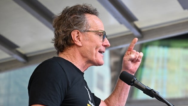“They are fighting us tooth and nail”: Bryan Cranston lashes out at studios at star-studded NYC rally