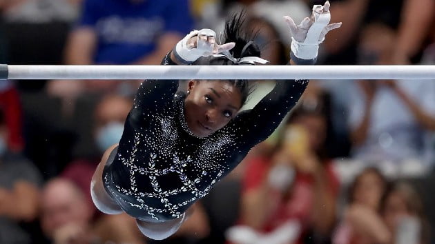 Simone Biles makes gymnastics history as 8-time US national all-around champion