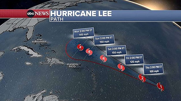 Hurricane Lee: Projected path, maps and hurricane tracker