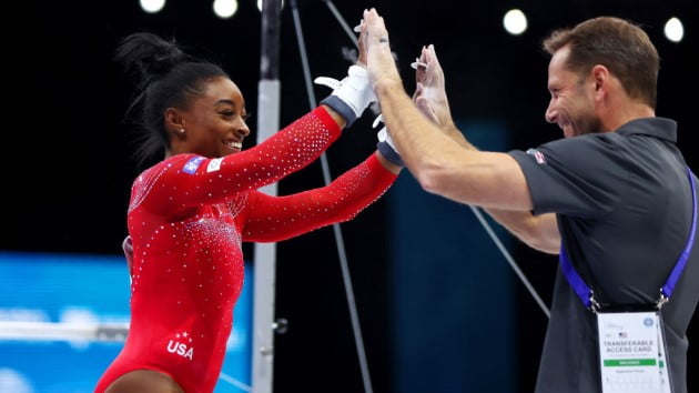 Simone Biles wins 6th world title, becomes most decorated gymnast in history