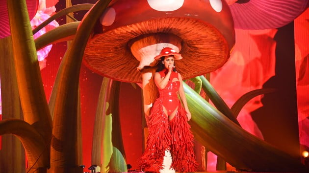 Katy Perry and crew commemorate PLAY residency with mushroom tats