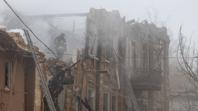 Waves of Russian missiles strike civilian targets across Ukraine in deadly overnight attack