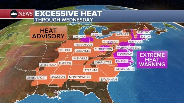 Dangerous heat wave invades East Coast: Latest forecast