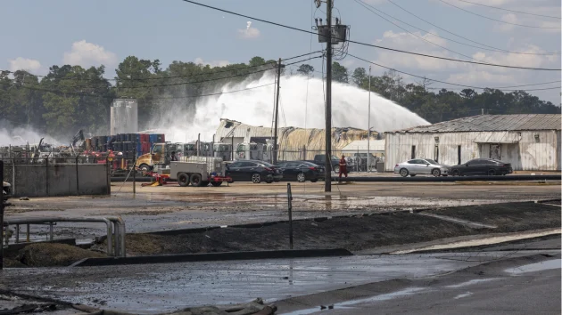 Mandatory evacuation remains in effect as fire from Louisiana plant explosion continues to burn