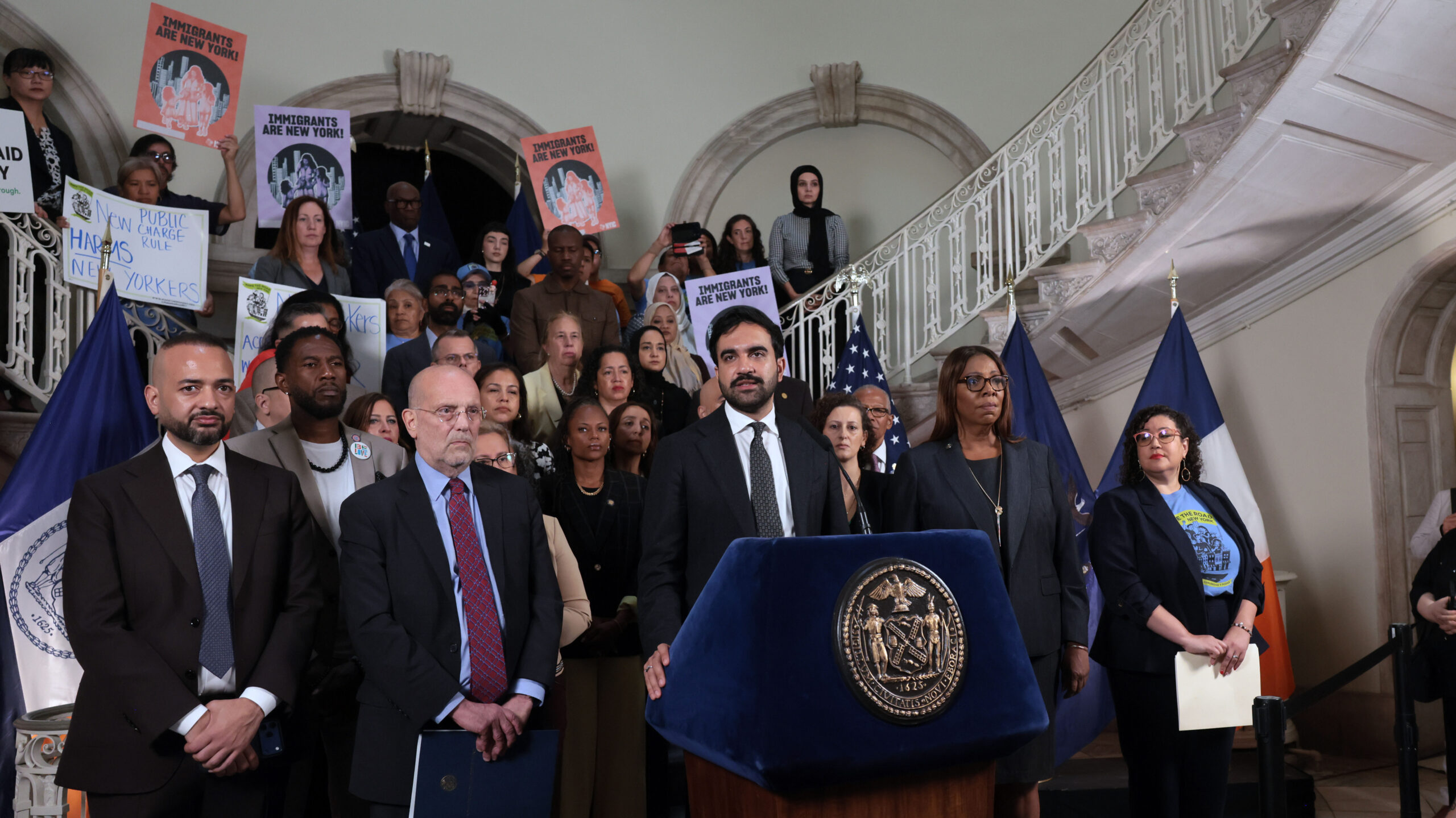 Mayors and states sue Trump over new green card restrictions